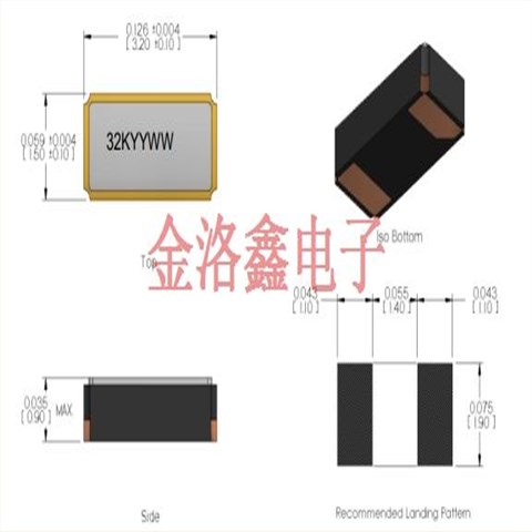 BQCST-32K76F–YBBKT,32.768kHz晶振,Bliley美國進(jìn)口晶振,3215諧振器