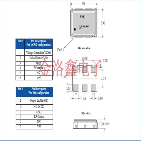 ASG-C-V-A-120.000MHz-T,高性能晶體振蕩器,計算機應用晶振,Abracon貼片晶振
