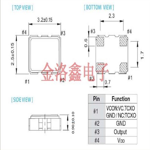 TXEAPDSANF-19.200000,GPS定位導航晶振,VCTCXO晶振,Taitien泰藝晶振