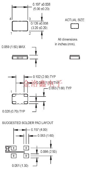 M60532GSN12.0000MHz,TCXO有源晶振,5032晶振,MtronPTl無線基站晶振